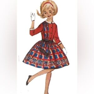 Simplicity sweet gathered dress Size 12 Vintage 1960s sewing pattern